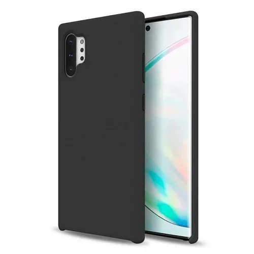 Liquid Silicone Case/cover for Samsung Galaxy Note 10 plus (+). Jelly Rubber Bumper Case with inside Soft Microfiber Lining