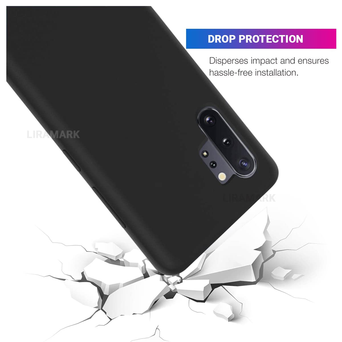 Liquid Silicone Case/cover for Samsung Galaxy Note 10 plus (+). Jelly Rubber Bumper Case with inside Soft Microfiber Lining