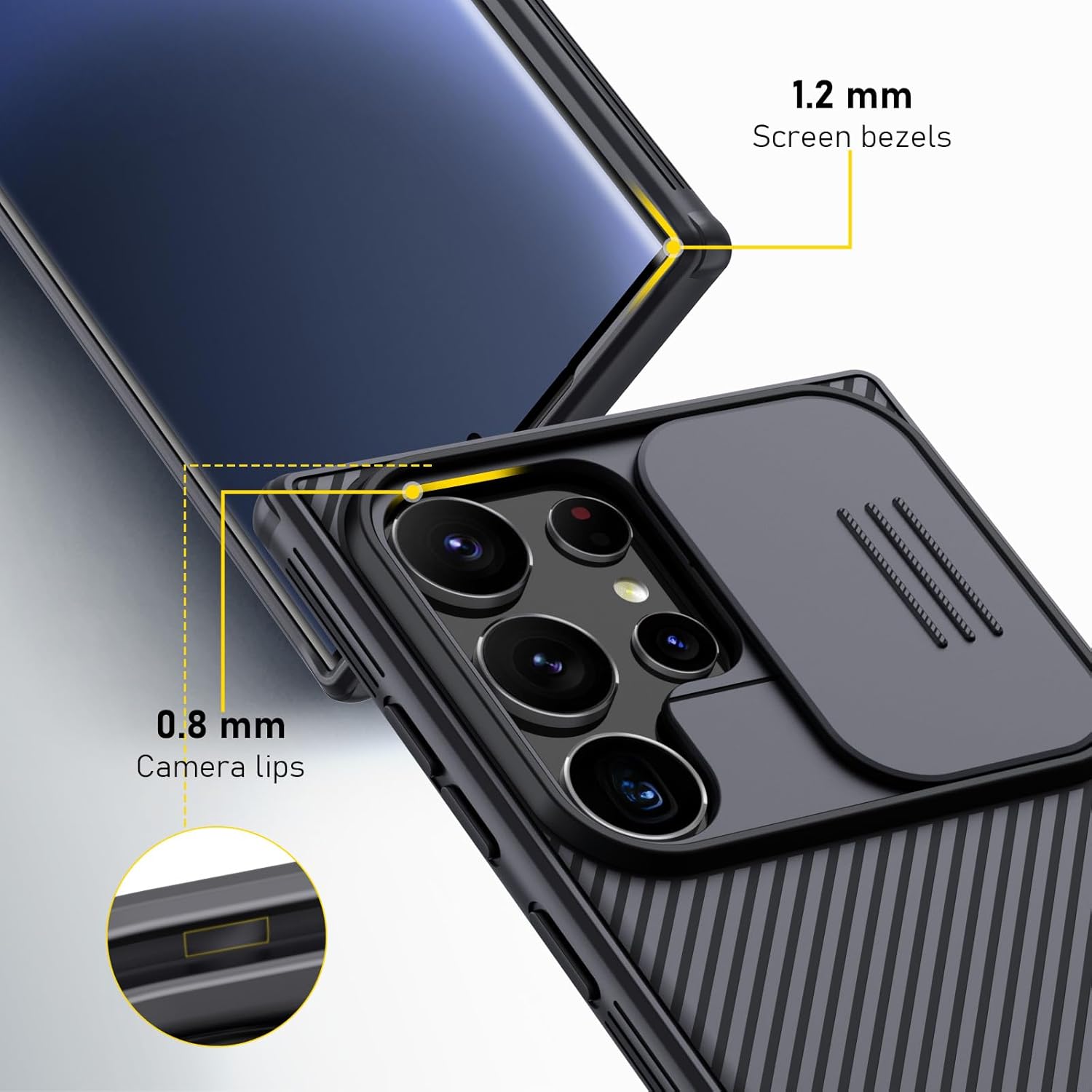 Nillkin Galaxy S24 Ultra Case with Camera Cover, CamShield Pro for Samsung S24 Ultra 5G Phone Case, Slim Fit Thin Shockproof Cover