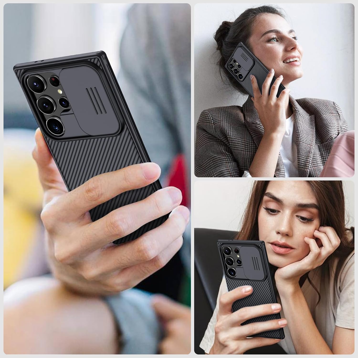 Nillkin Galaxy S24 Ultra Case with Camera Cover, CamShield Pro for Samsung S24 Ultra 5G Phone Case, Slim Fit Thin Shockproof Cover