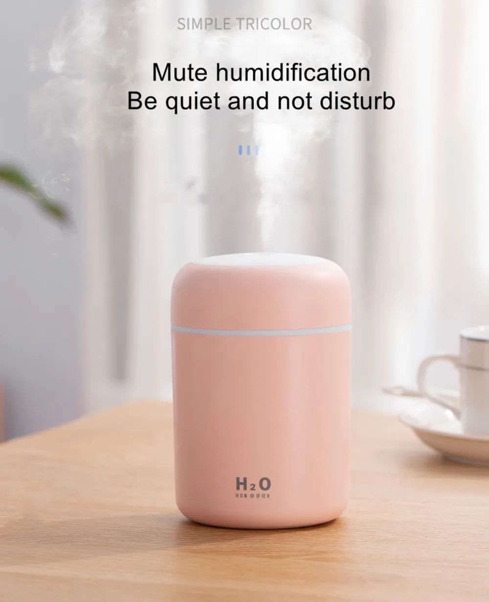 USB Nordic Humidifier Aromatherapy Humidifier With LED Light Air Freshener | Aromatherapy Diffuser with LED Light & Air Freshener for Home, Office, and Travel