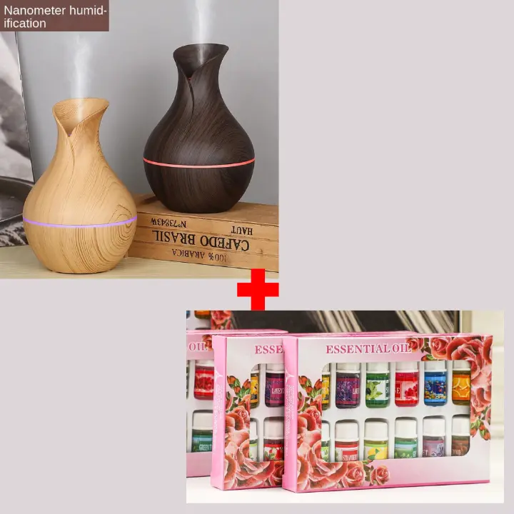 USB Aromatherapy Ultrasonic Humidifier and Scent Diffuser + 12pcs Different Scented Essential Oils. Keep the air moist and your home smelling lovely all at once!