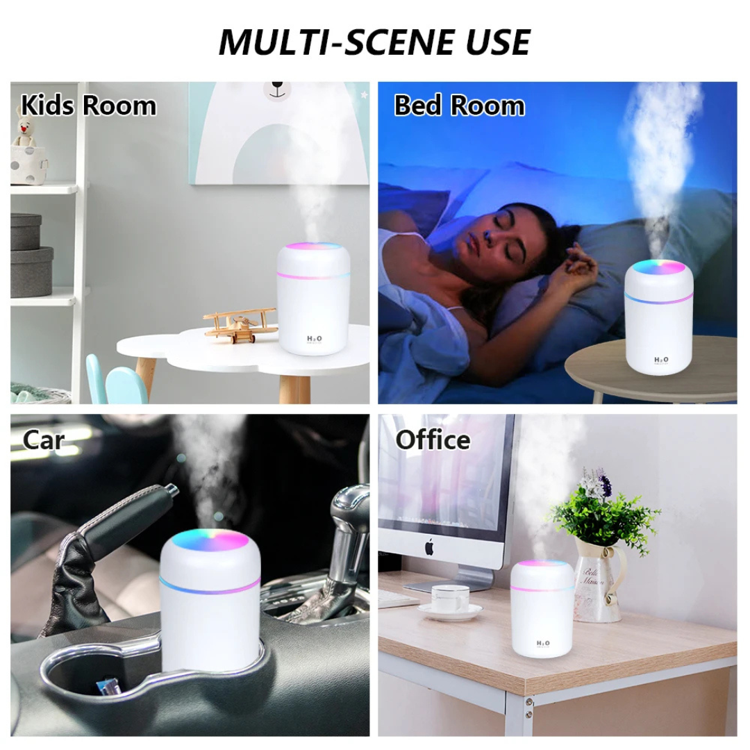 USB Nordic Humidifier Aromatherapy Humidifier With LED Light Air Freshener Aromatherapy Diffuser + 12pcs Essential Oils Set