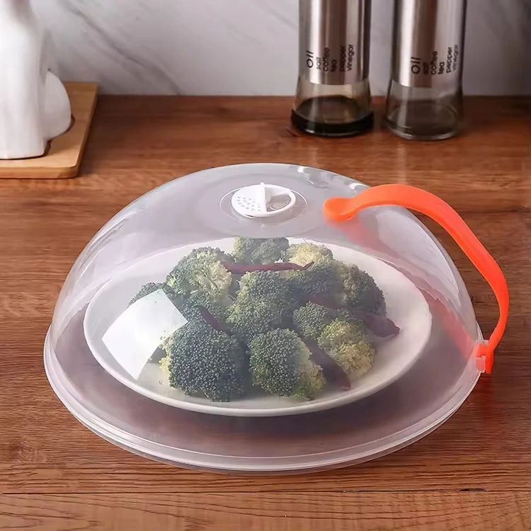 Microwave Food Cover with Steam Vents – BPA-Free Splatter Guard for Microwave Cooking Heat-Resistant and Dishwasher-Safe Fits Most Plate Sizes