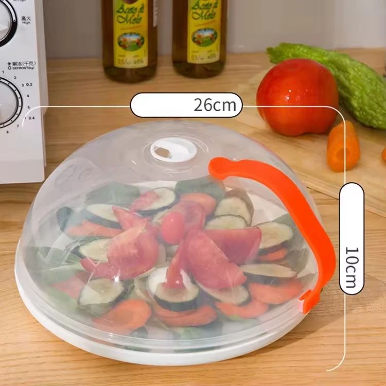 Microwave Food Cover with Steam Vents – BPA-Free Splatter Guard for Microwave Cooking Heat-Resistant and Dishwasher-Safe Fits Most Plate Sizes
