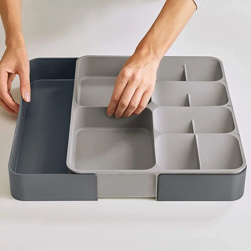Expandable Cutlery Holder Drawer Organizer – Adjustable Kitchen Utensil Storage Tray for Forks, Knives, Spoons – Space-Saving & Easy Fit for All Drawers