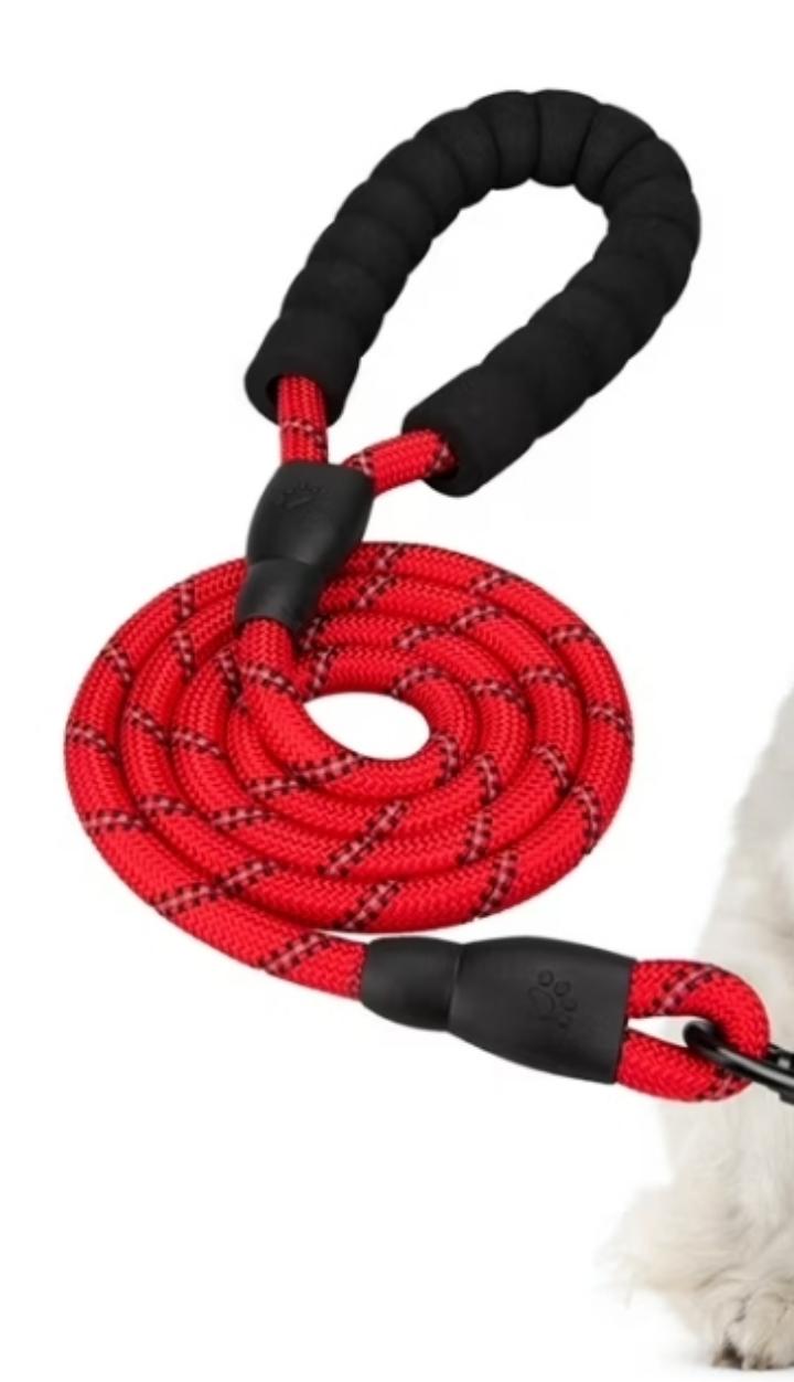 Complete set Easy grip rolled up PU leather dog collar and leash Set Pet High Quality Dog Harness And Leash e Layer