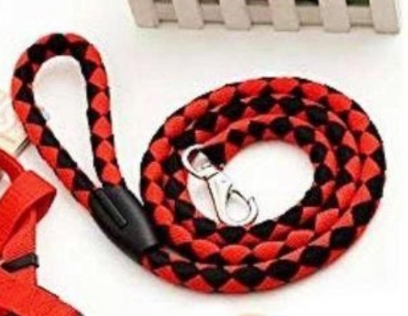 Complete set Easy grip rolled up PU leather dog collar and leash Set Pet High Quality Dog Harness And Leash e Layer