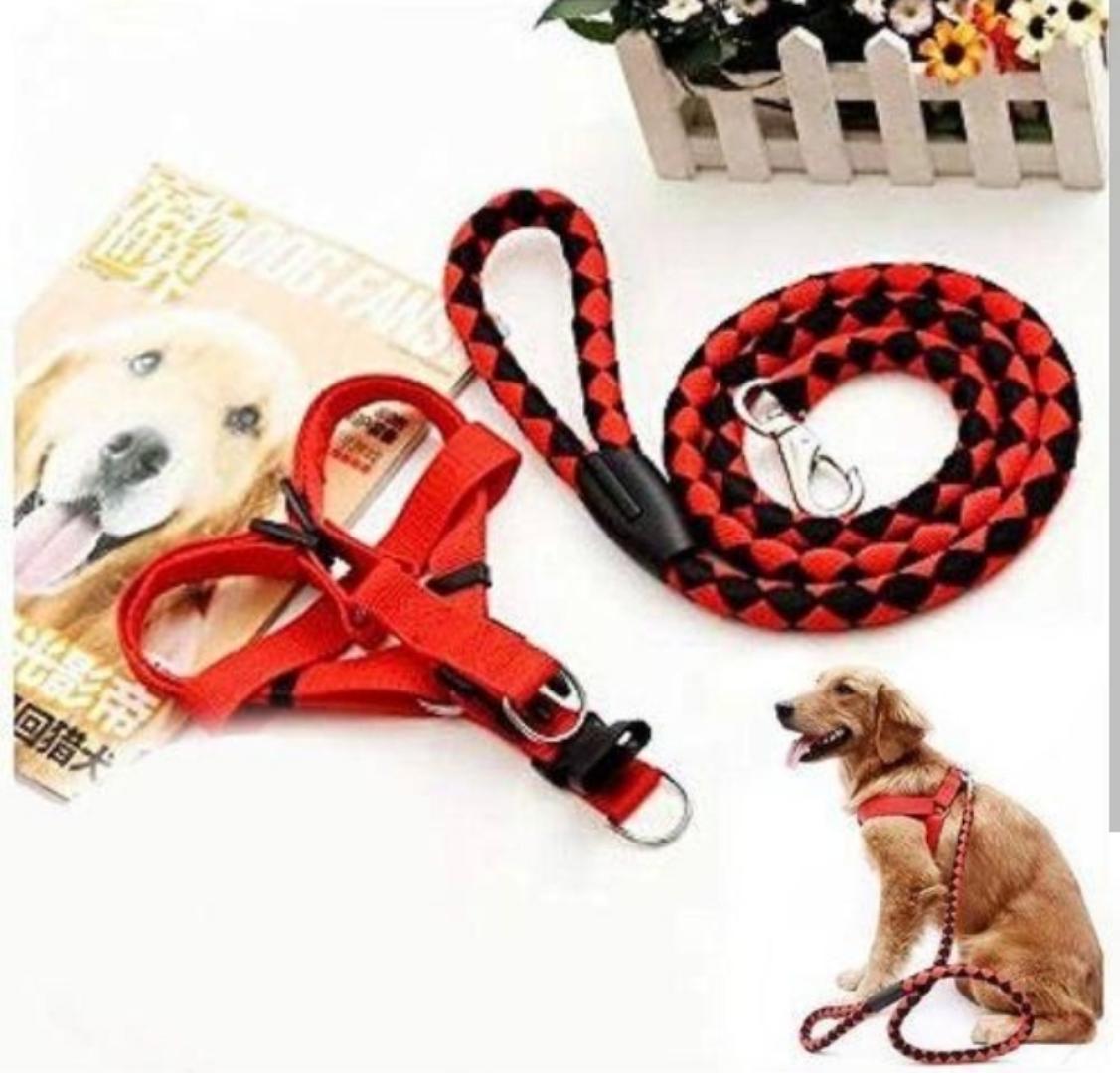 Complete set Easy grip rolled up PU leather dog collar and leash Set Pet High Quality Dog Harness And Leash e Layer