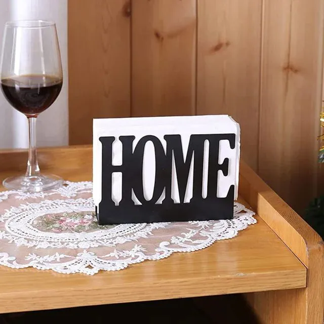 Cute HOME Kitchen/Table Room Metallic Napkin/Serviette Holder – Stylish and Functional Table Decor