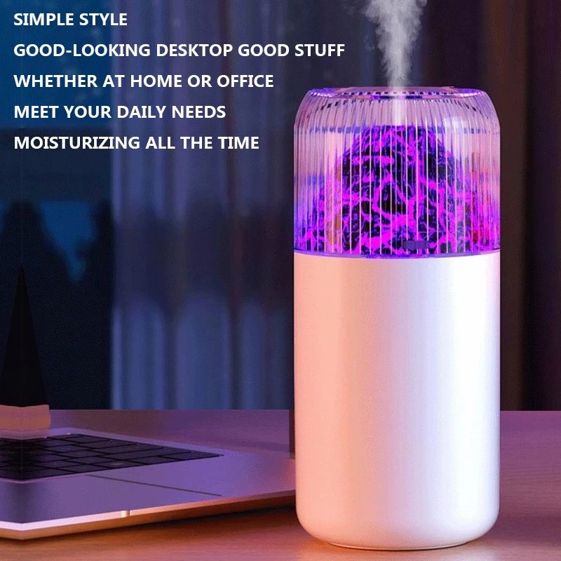 USB Volcano Humidifier with Color-Changing LED Light | Stylish and Relaxing Home Air Freshener