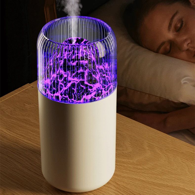 USB Volcano Humidifier with Color-Changing LED Light | Stylish and Relaxing Home Air Freshener
