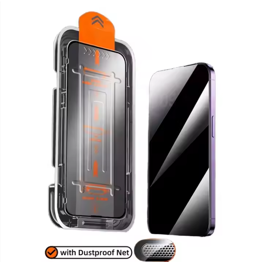 Glass 0.33mm Privacy 3D Tempered Screen Protector for iPhone 15 Pro Max 15 Pro 15  Auto Dust Removal Anti-Fingerprint Mobile Phone