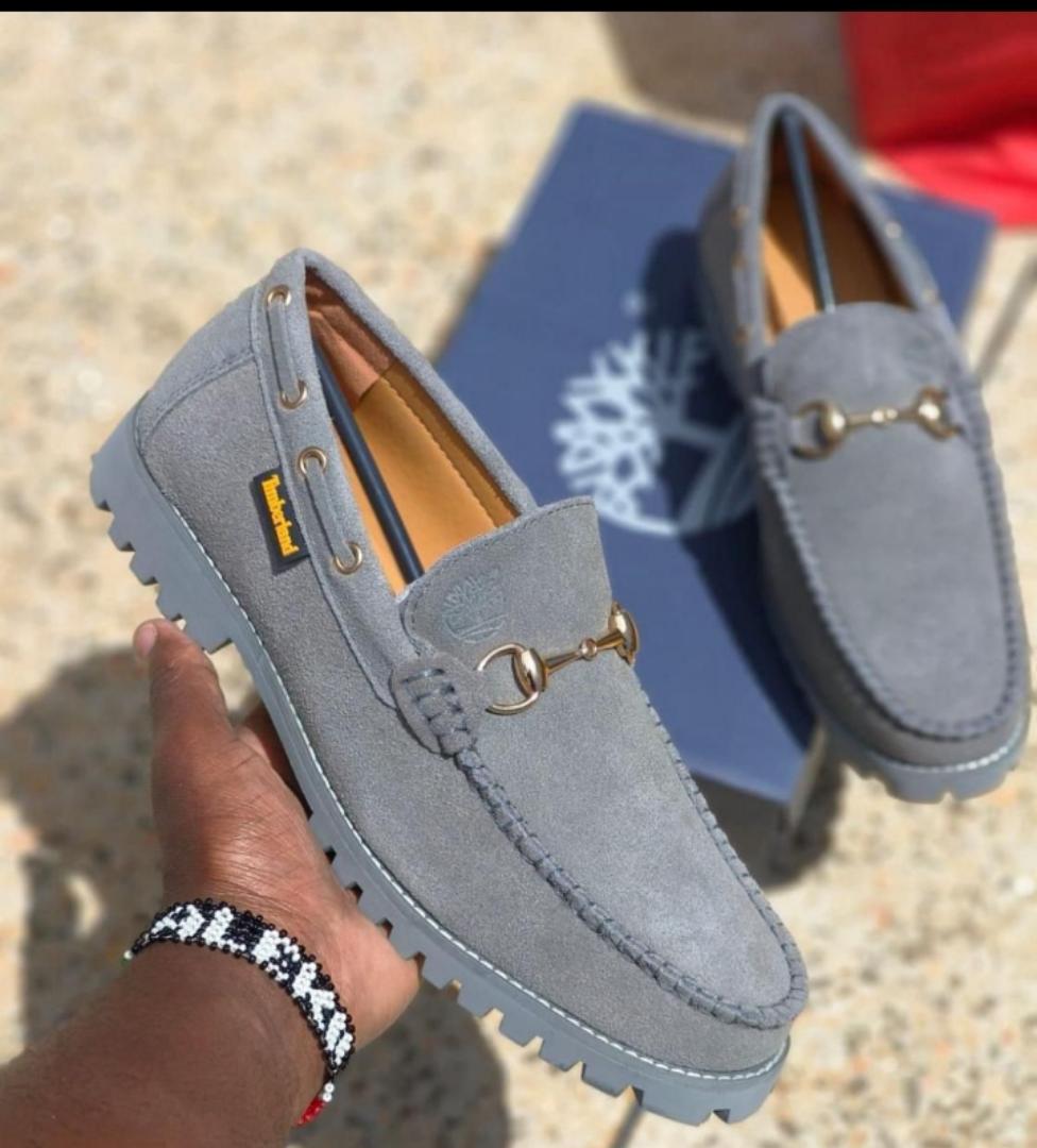 ORIGINAL TIMBERLAND SUEDE CLASSIC LOAFERS, CASUAL AND OFFICIAL SHOES ,-men's Luxury Suede Loafers with Metal Buckle – Timberland Style