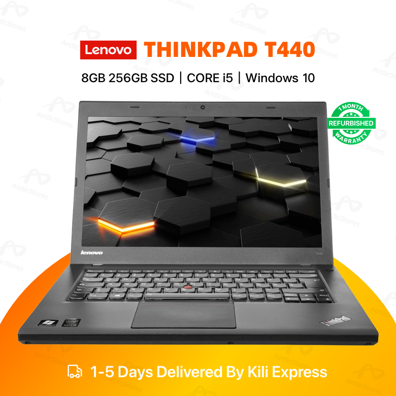 ON OFFER -TOP TIER BEST LAPTOP LENOVO THINKPAD T440 INTEL CORE I5 4TH GENERATION 8GB RAM MEMORY 256GB SSD BLACK COLR
