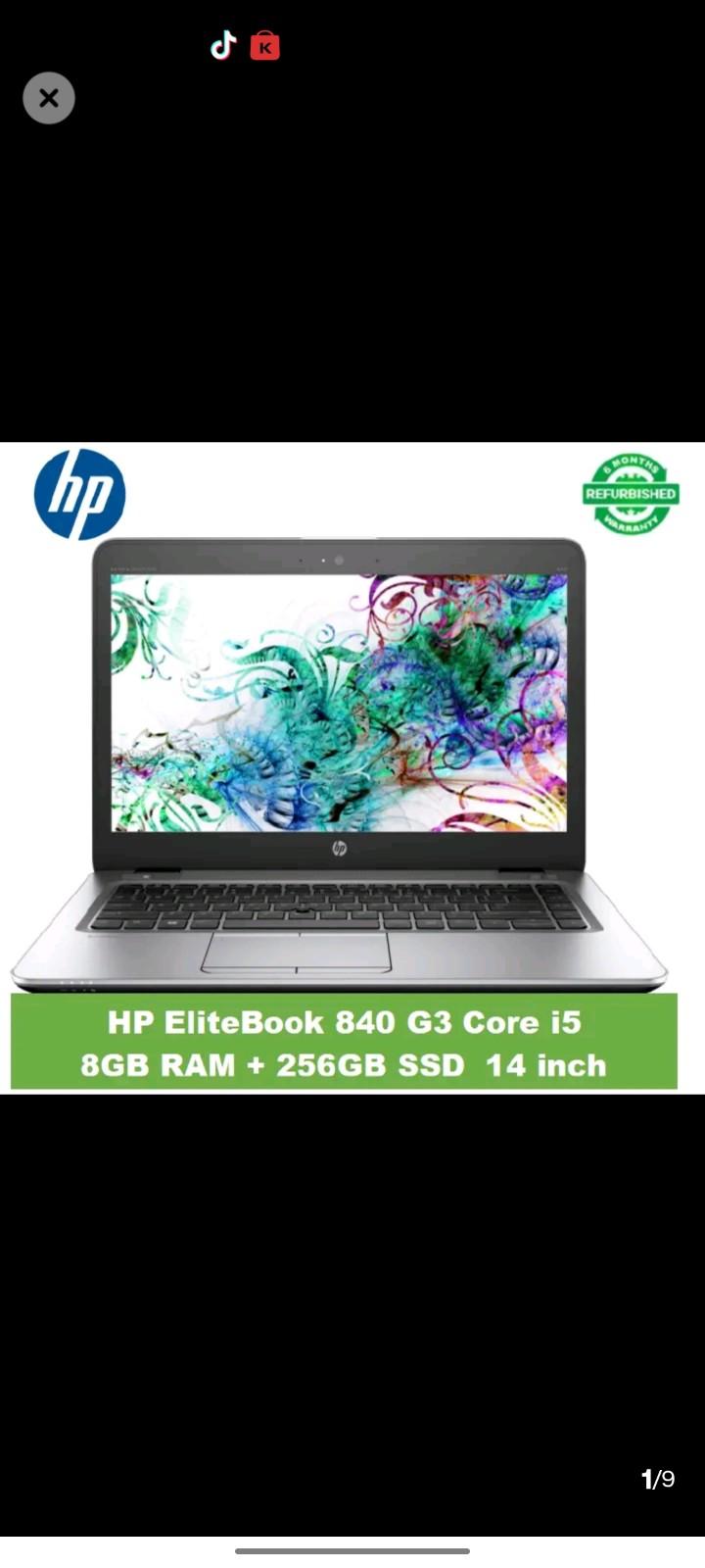 {STUDENT OFFICE BEST} HP ELITEBOOK 840G3 INTEL CORE I5 6TH GENERATION 8GB RAM MEMORY 256GB SSD SILVER COLOR (NON TOUCH) 14 INCHES