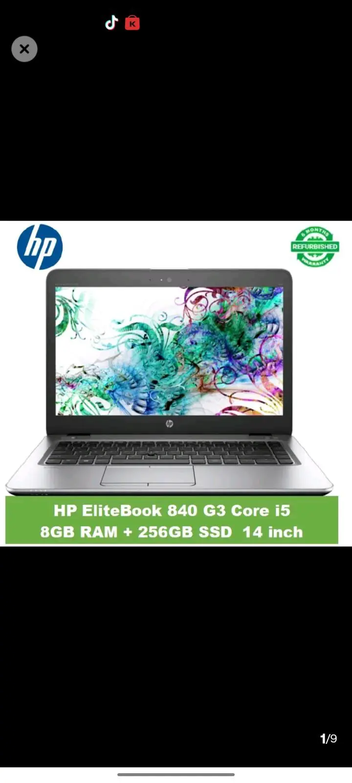 {STUDENT OFFICE BEST} HP ELITEBOOK 840G3 INTEL CORE I5 6TH GENERATION 8GB RAM MEMORY 256GB SSD SILVER COLOR (NON TOUCH) 14 INCHES