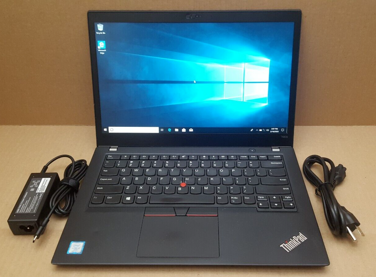 BEST OFFICE AND STUDENT LENOVO THINKPAD T480 8TH GENERATION 8GB RAM MEMORY 256GB SSD 14 INCHES BLACK COLOR