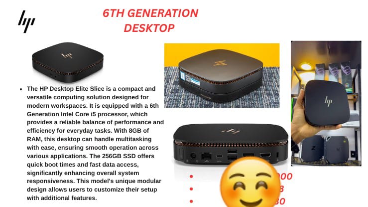 HP Elite Slice Mini desktop intel core i5 6th Generation 8gb ram memory 128gb ssd very fast machine