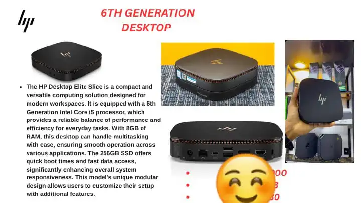 HP Elite Slice Mini desktop intel core i5 6th Generation 8gb ram memory 128gb ssd very fast machine