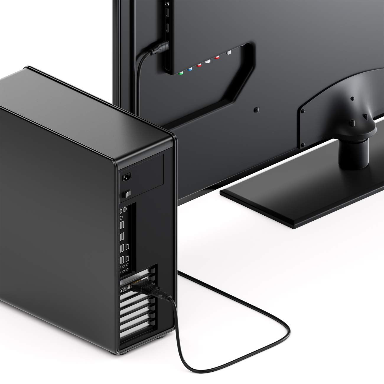 DVI-I (24+5) Pin Male to HDMI Female Adapter Connector Gold Plated Stylish - Black | DVI to HDMI Connector