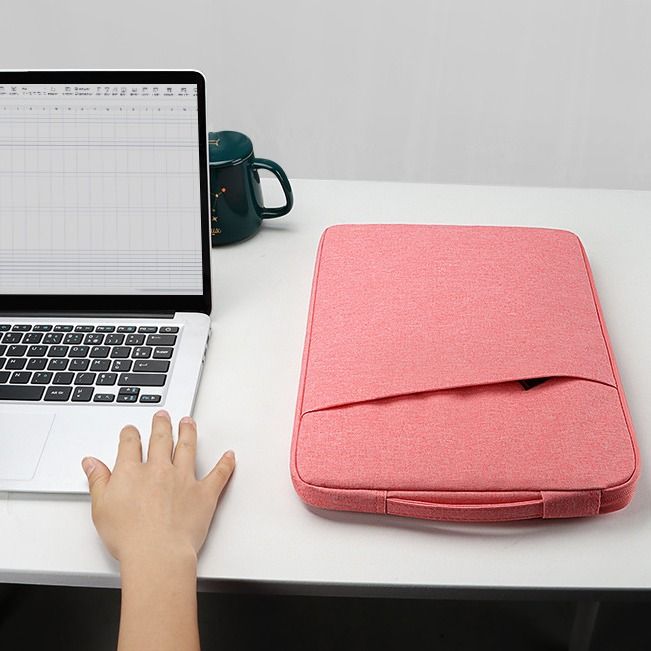 Laptop Sleeve Bag, Waterproof Polyester Laptop Carry Case with Pocket, 13 Inch