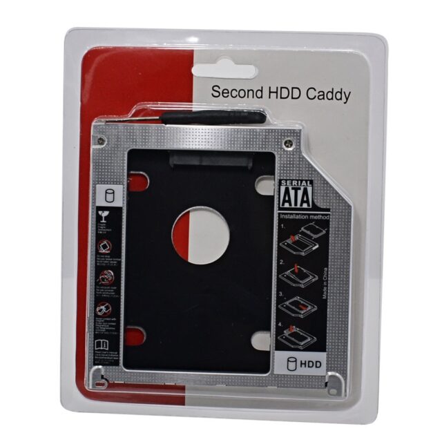 SECOND HARD DISK DRIVE CADDY-SECONDARY CD-ROM STORAGE FOR LAPTOP