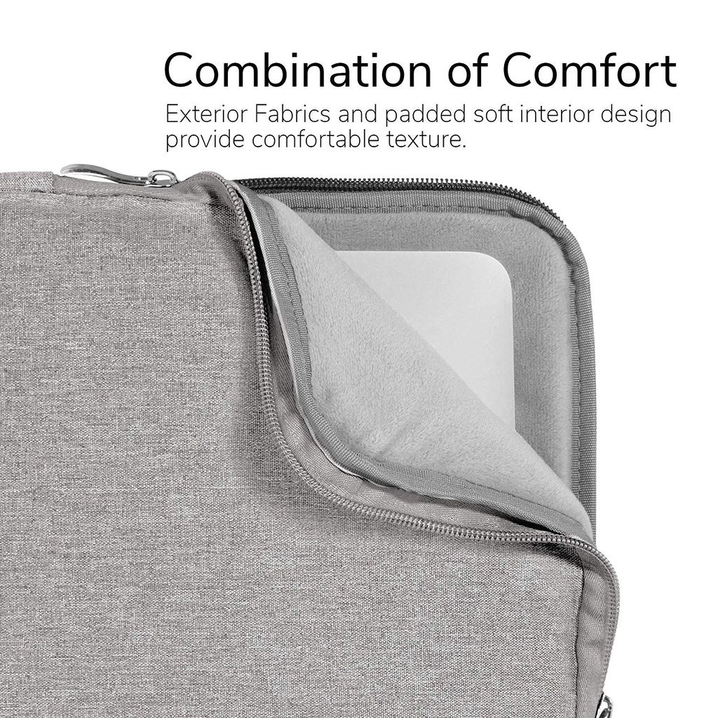 Laptop Sleeve Bag, Waterproof Polyester Laptop Carry Case with Pocket, 13 Inch