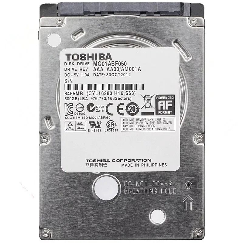 Toshiba 500GB 2.5-inch SATA Laptop Hard Drive (5400rpm, 8MB Cache) MQ01ABD050, Mechanical Hard Disk | 500GB Toshiba Harddrive For Laptop