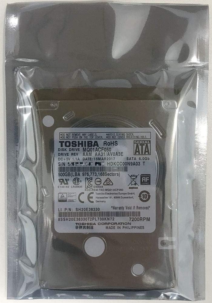 Toshiba 500GB 2.5-inch SATA Laptop Hard Drive (5400rpm, 8MB Cache) MQ01ABD050, Mechanical Hard Disk | 500GB Toshiba Harddrive For Laptop