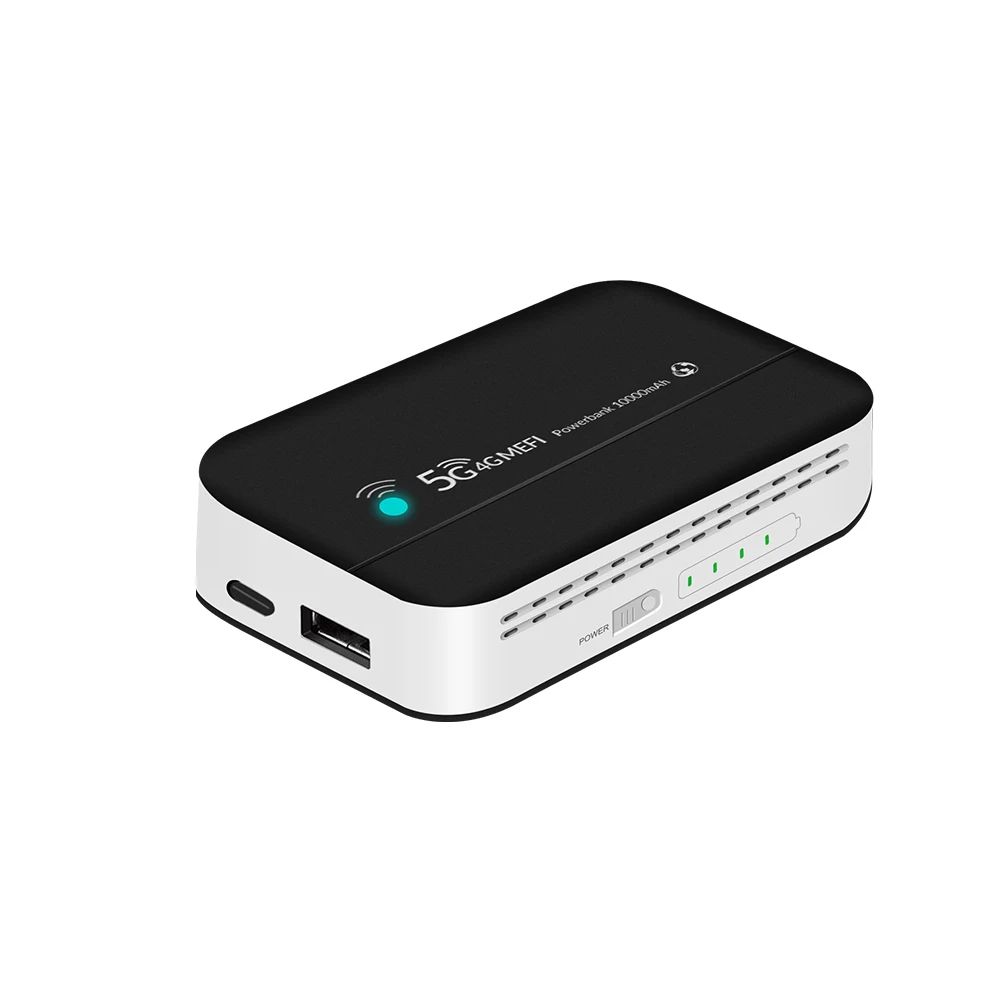 4G LTE Pocket WiFi with 10000mAh Power Bank 4G Portable WiFi Router with Power Bank and Sim Card