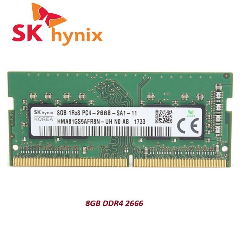 SK hynix DDR4 8GB 2666MHz RAM 1Rx8 PC4 - 2666V 1.2V Laptop Memory SODIMM Mini host