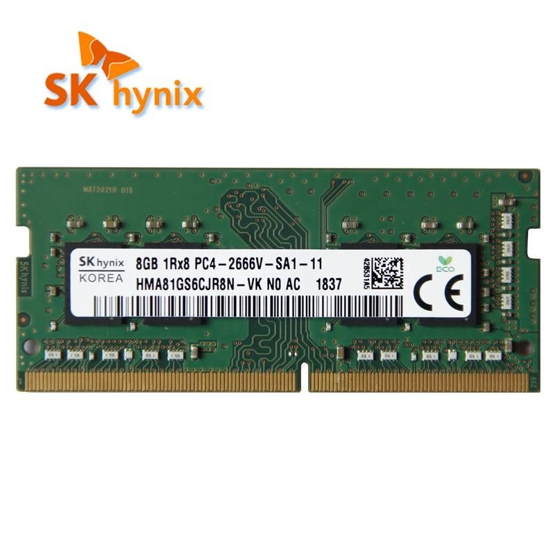 SK hynix DDR4 8GB 2666MHz RAM 1Rx8 PC4 - 2666V 1.2V Laptop Memory SODIMM Mini host