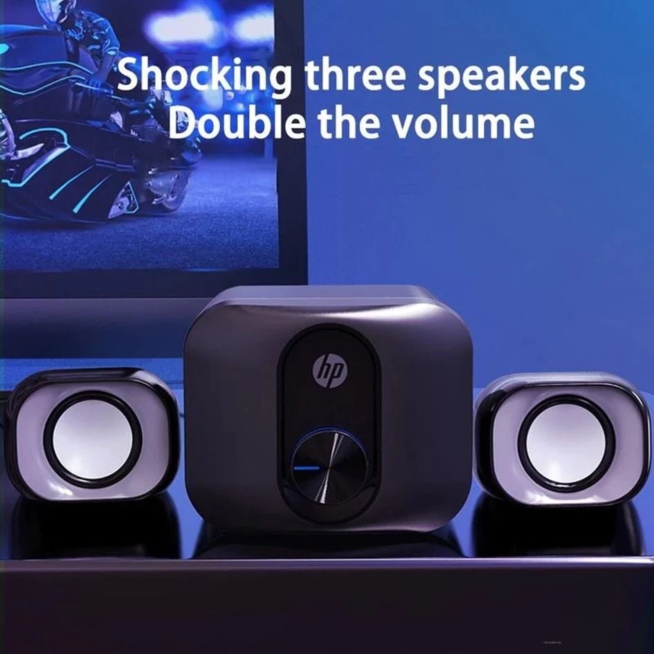 HP DHS-2111S 2.1 Multimedia Wired Speaker with 3.5 Jack Plug