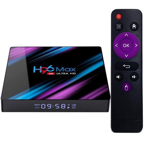 H96 Max-3318 4K Ultra HD Android TV Box With Remote Controller, Android 10.0, RK3318 Quad-Core 64bit 4GB RAM AND 32GB ROM, WiFi 2.4G/5G, Bluetooth 4.0,