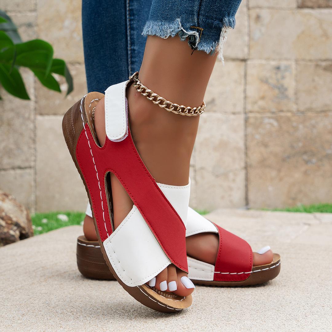 Women open wedge shoes