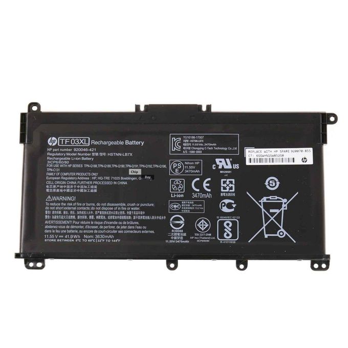 HP Battery TF03XL For Pavilion 15-CC 15-CD 14-BK Series:15-cc154cl