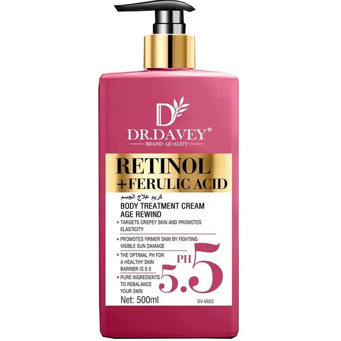 dr davey RETINOL + Ferulic Acid Age Rewind Body Lotion.