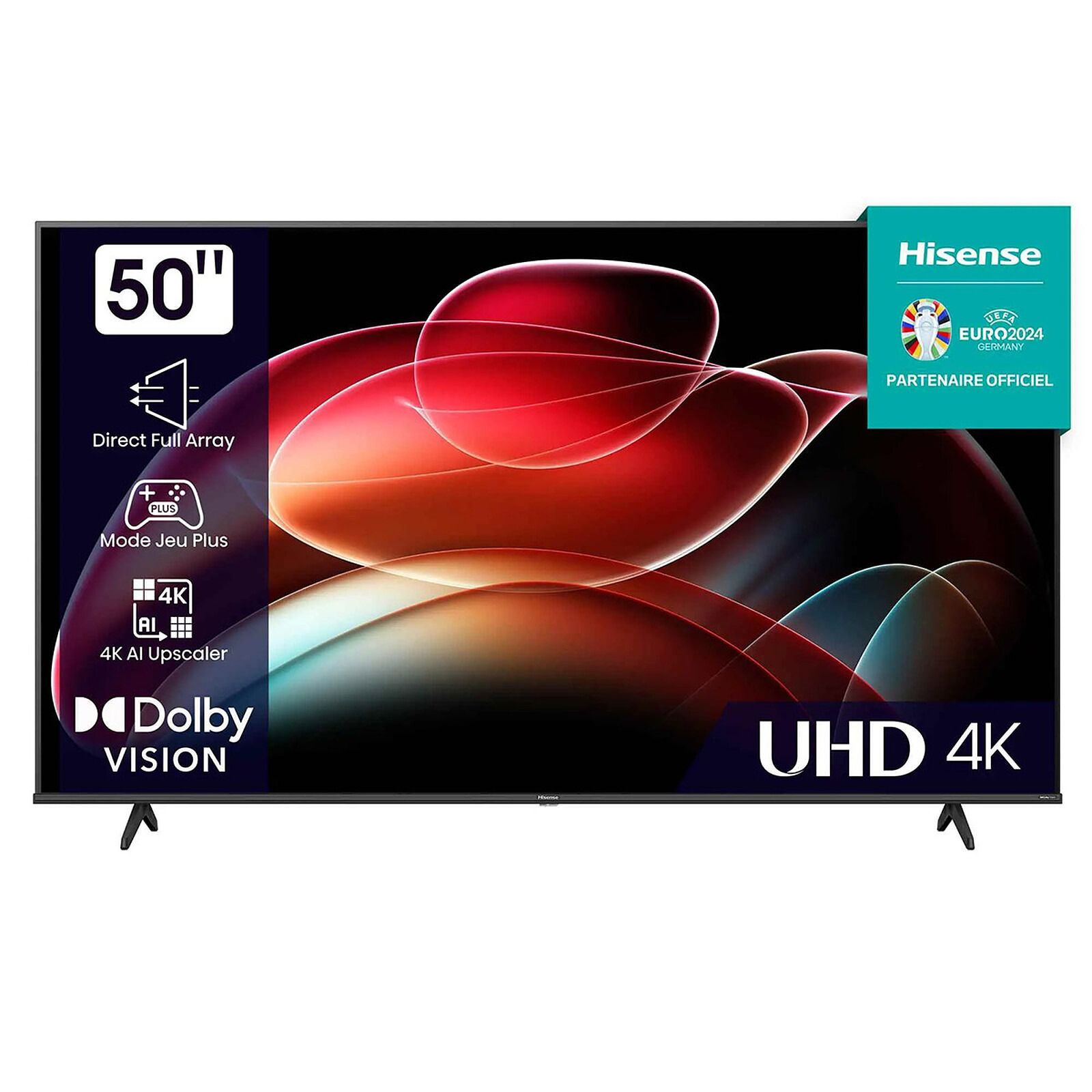 Hisense 50 Inch FRAMELESS 4K ULTRA HD SMART TV, Yyoutube, Netflix, BLUETOOTH HDR-Black