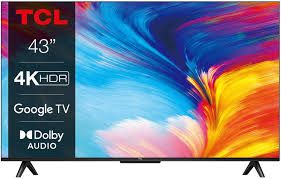 TCL 43V6B, 43” FRAMELESS 4K ULTRA HD GOOGLE TV, VOICE CONTROL