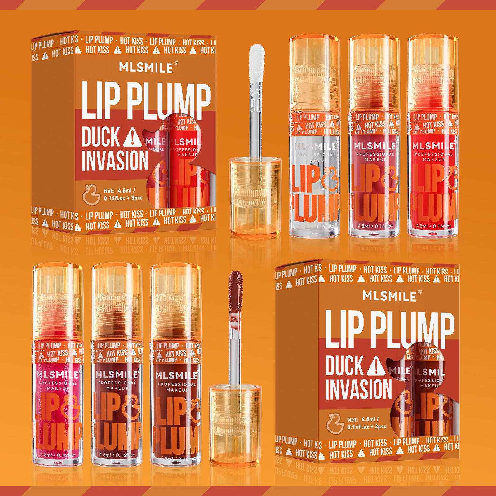 (3 pcs * 2 sets) Special Offer Hydrating Lip Glow Oil, Plumping Lip Gloss, Moisturizing Lip Oil Gloss,  Transparent Moisturizing Lip Balm, Natural Lip Plumper, Make Lips Fuller and Moisturizing C43C03