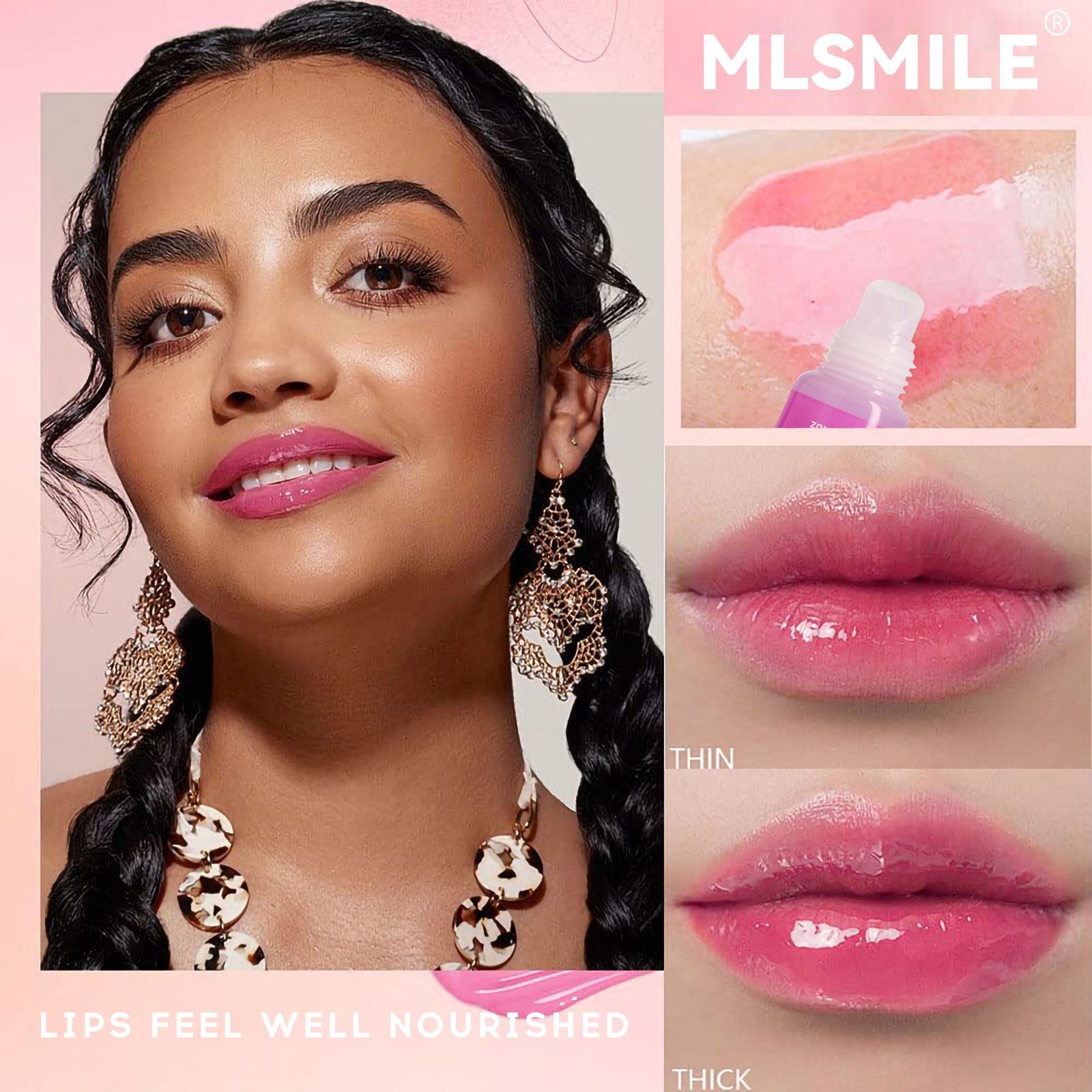 3pcs  Fruity Lip Oil, Deep Moisturizing Lipstick, Mirror Gloss Lip Glaze, Fuller Lips, 6 Fruits Strawberry/Grape/Cantaloupe/Orange/Coconut/Peach