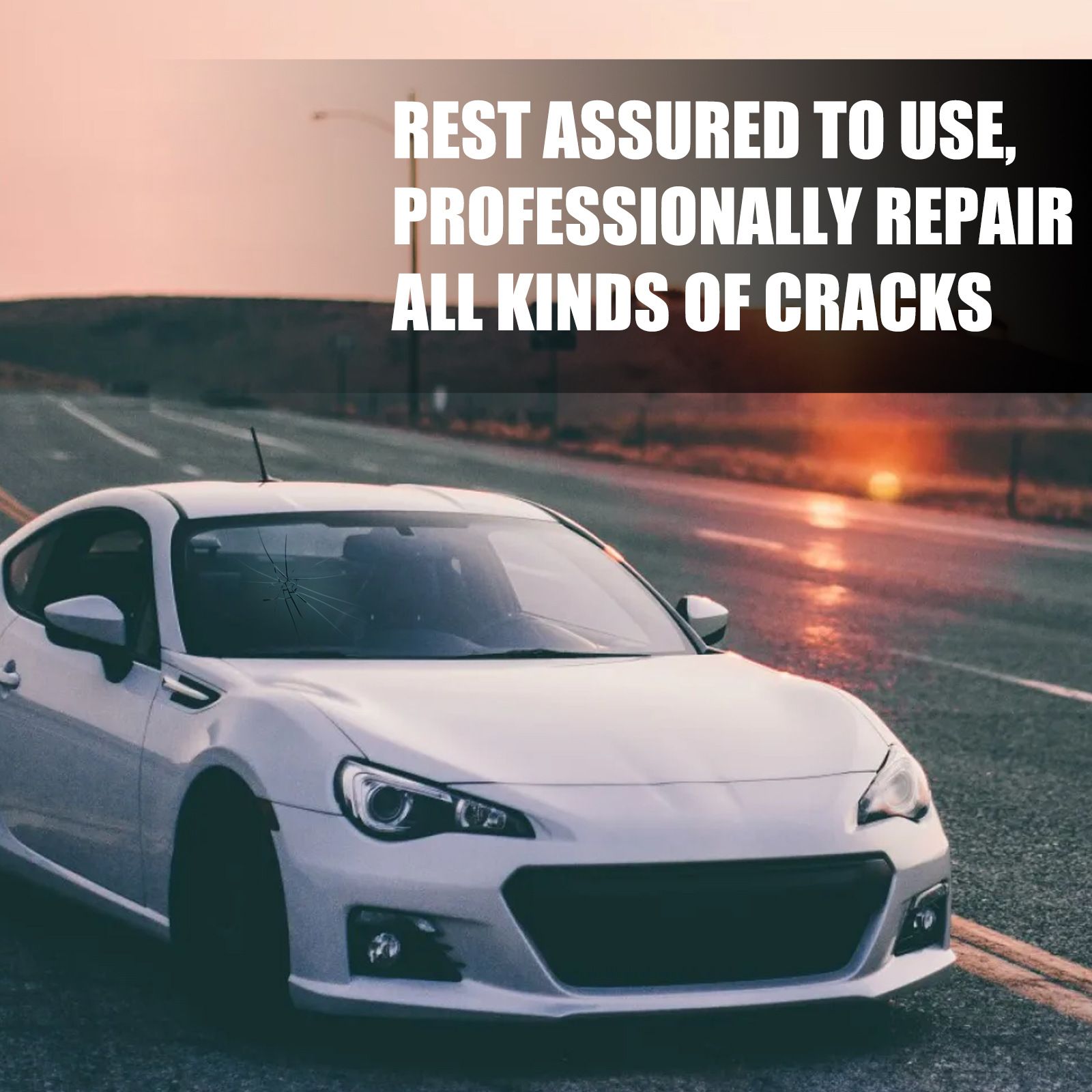 Windshield Crack Repair Kit, Car Window Cracks Gone Glass Repair Fluid, Windshield Repair Resin, Windshield Crack Repair Fluid Window, Nano Glass Repair Kit for Chips and Cracks 20ml Set（bllh106y）