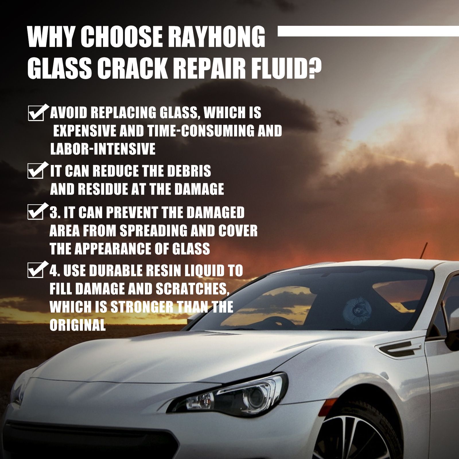 Windshield Crack Repair Kit, Car Window Cracks Gone Glass Repair Fluid, Windshield Repair Resin, Windshield Crack Repair Fluid Window, Nano Glass Repair Kit for Chips and Cracks 20ml Set（bllh106y）