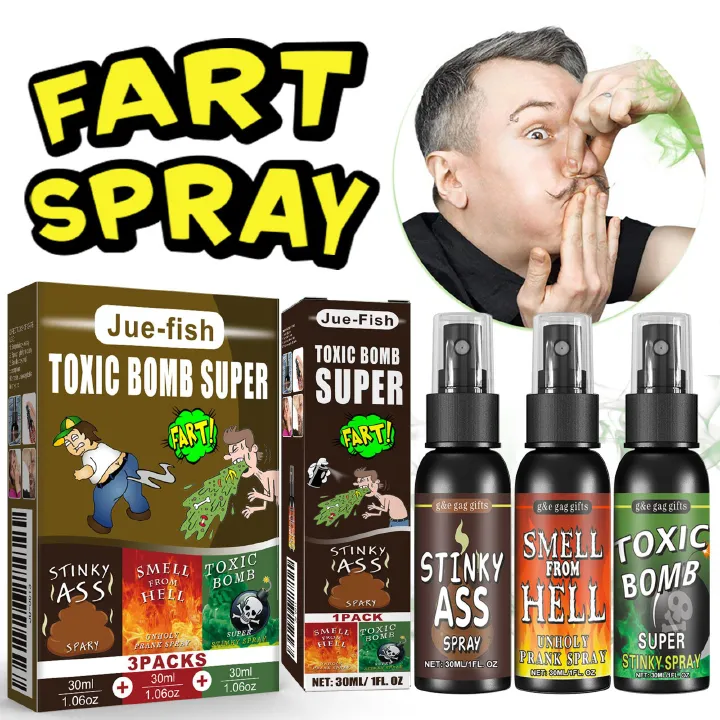 3PCS Fart Spray Extra Strong Long Lasting, Fart Spray for Pranks, Liquid Assfart Spray, Funny Gag Gifts for Adults or Kids, Stink Spray Kit for Adult or Children's Toys,Prank Adult Jokes Gift
