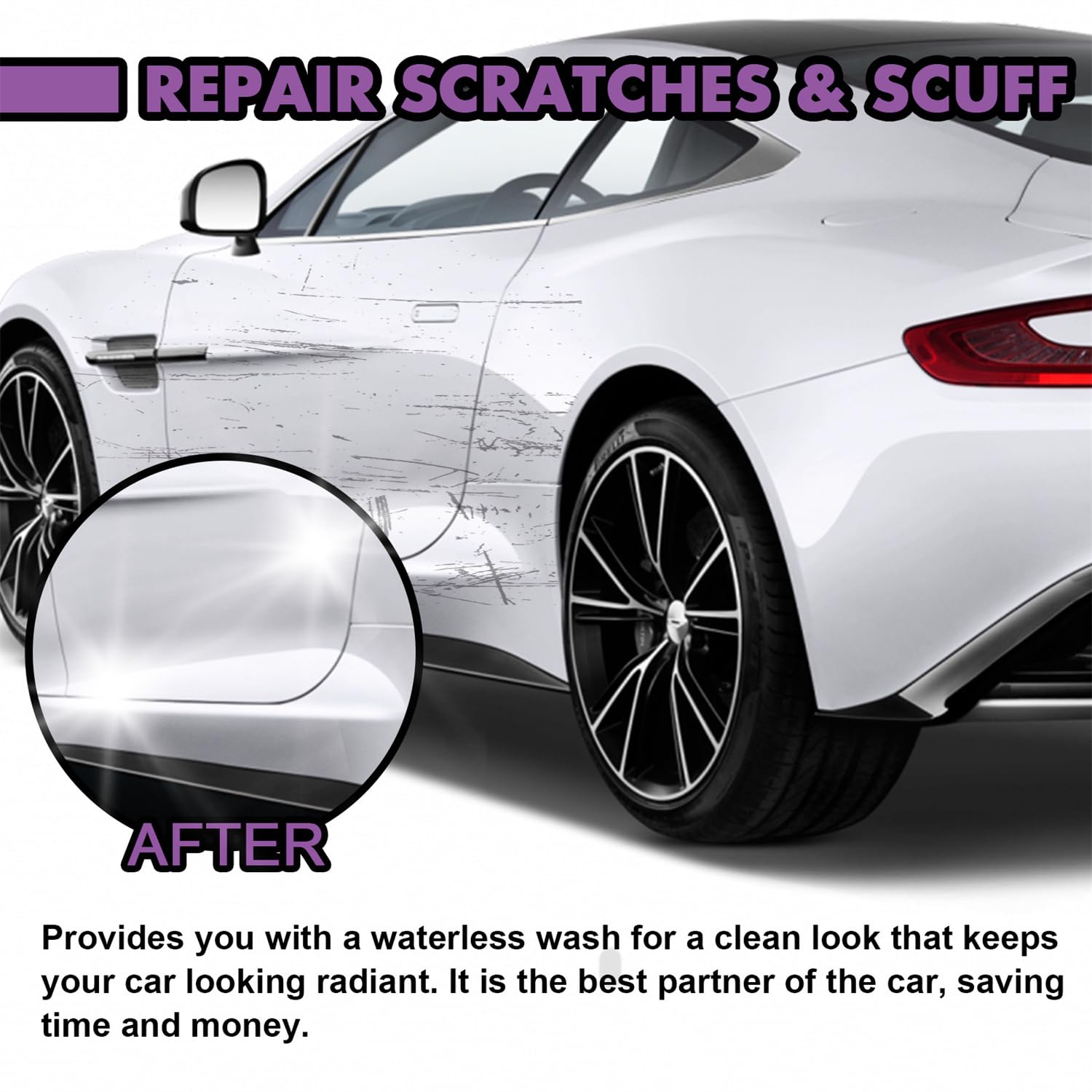 3 in 1 High Protection Quick Coating Spray,3 in 1 High Protection Fast Car Ceramic Coating Spray, Car Scratch Nano Repair Spray, Fast car Coating Spray, Easy to use and Clean,Fast fine Scratch Repair