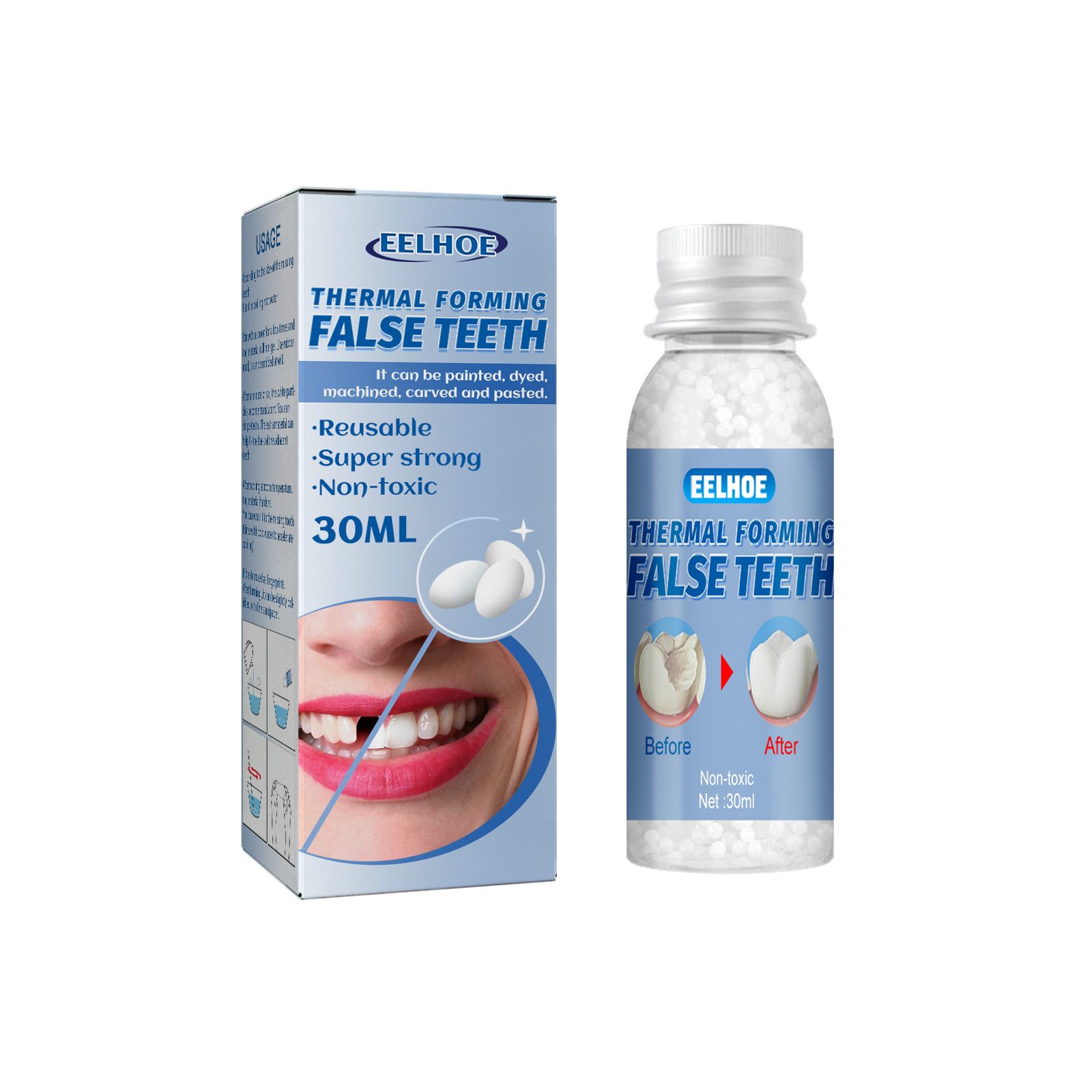 Tooth Repair-Filling Fix The Missing and Broken Tooth or Adhesive The Denture Fake Teeth,Shapeable dental adhesive, denture decoration, temporary filling, dental adhesive, filling of cavities and gaps