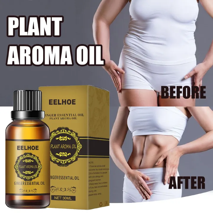 Ginger Slimming Essential Oil, firming and tightening the abdomen, reducing the belly, shaping the thighs and hands of excess fat, natural plant extracts, massage use