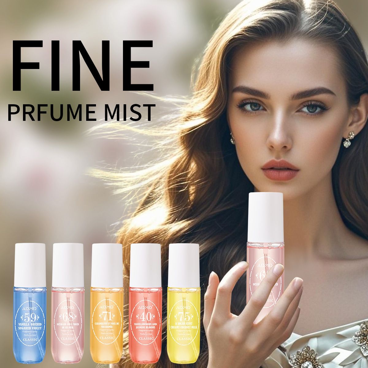 90ML women's perfume fragrance spray, non-alcoholic perfume, natural plant extract quenching, lasting fragrance 8-12 hours, young people's fashion must-have products!