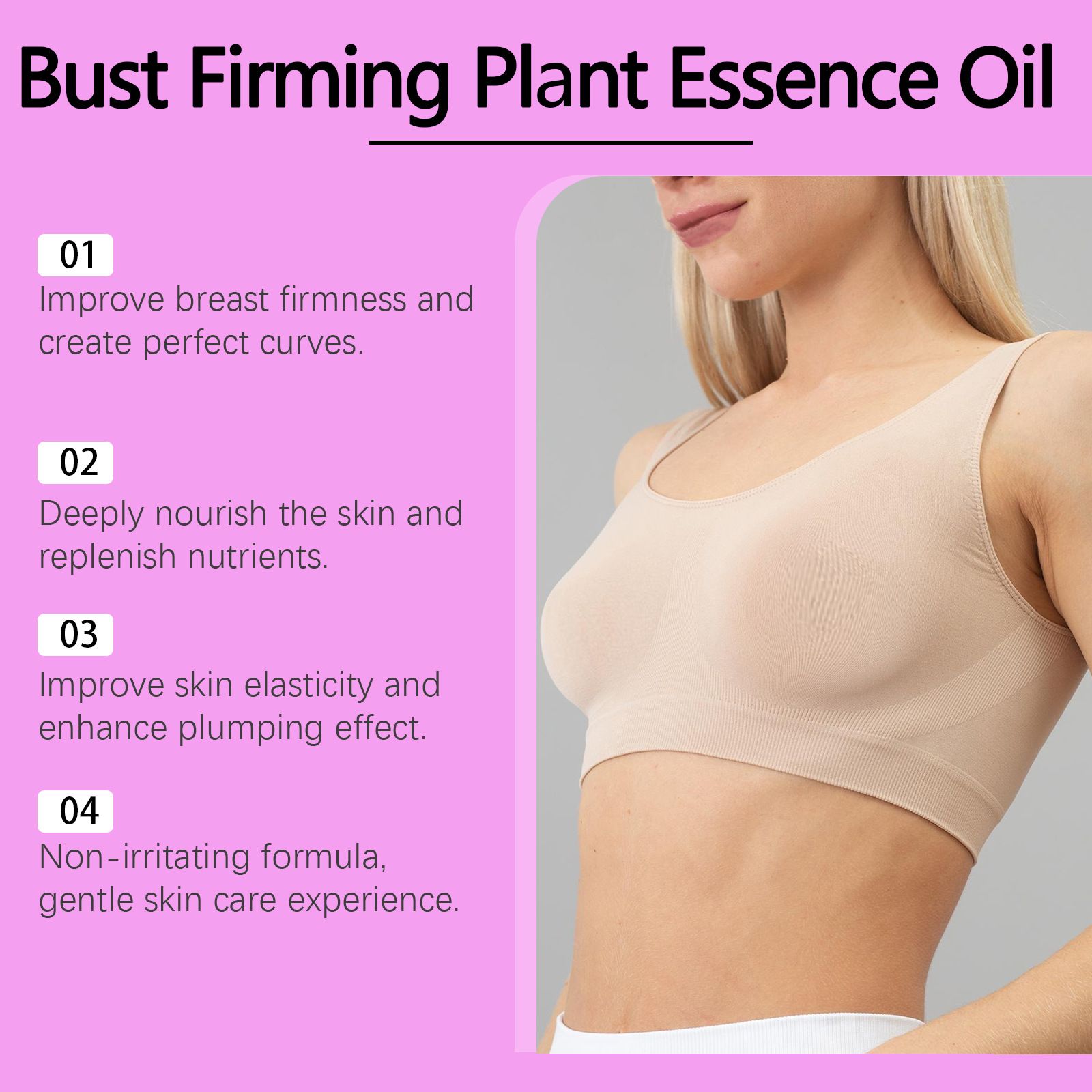 Bust Firming Natural Essence Oil, Breast Lifting Organic Essence Serum, Breast Enhancement Oil